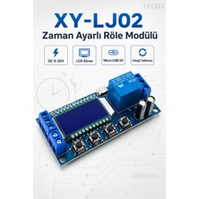 Anunnaki XY-LJ02 Zaman Ayarlı Röle Modülü Dc 6-30V LCD Ekranlı Döngü Tetiklemeli Gecikmeli Röle Kartı