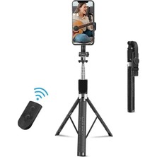 Light Nova Bluetooth Kumandalı Ayaklı Selfie Çubuğu / 170CM Profesyonel Kullanım /