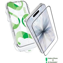 Evax [e-Pro] iPhone 17 Uyumlu Kolay Kurulum Aparatlı 5d Platinum Tam Kaplayan Cam Ekran Koruyucu