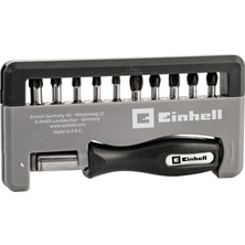 Orijinal Einhell Handy Bitbox Impact 12 Parça (Darbeli Uç Seti, 10X 25 mm Manyetik TQ60 Çelik Bit, 1x Hızlı Değişim Bit Tutucu, 1x Tornavida Sapı) - 49155025