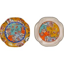 LuckyArt Paisley Bone 20 cm 2’li Tabak Seti