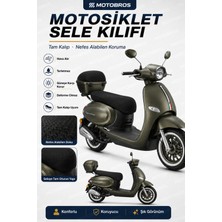 Motobros Motosiklet Sele Kılıfı Arora Cappucino Uyumlu Airfit Hava Alan Terletmez Güneş Koruyucu Tam Kalıp Scooter