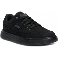 Garajmen Siyah ve Kum Rengi Keten Hafif ve Rahat Erkek Sneaker Ayakkabı