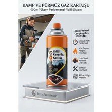 Uravas Store Valfli Kamp Gazı Kartuşu 400 ml - Portatif Ocak & Pürmüz Tüpü 723212