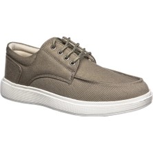 Garajmen Siyah ve Kum Rengi Keten Hafif ve Rahat Erkek Sneaker Ayakkabı