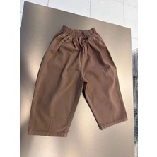 Magu Çocuk Kahverengi Oversize Lastikli Bel Pantolon