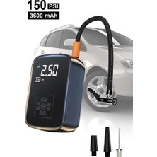Light Nova Kablosuz 3600 Mah Araç Kompresör 150 Psı Basınçlı Lastik, Bisklet, Motosiklet Şişirme Pompası