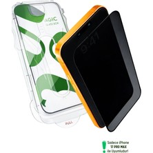 Evax [e-Pro Hayalet] iPhone 17 Pro Max Uyumlu Hayalet Özellikli Kolay Kurulum 5d Tam Cam Ekran Koruyucu
