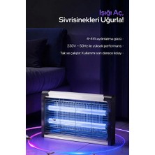 Light Nova Elektirikli Sinek Kovucu 8W / Sinek Öldürücü ve Kovucu / Uv Mor Işık / 600-800V Izgara