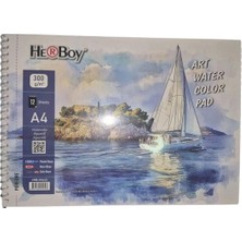 Herboy HRB-39623 Spiralli A4 300 Artsulu Boya Defteri 12 Yaprak