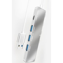 Light Nova Macbook Uyumlu USB Çoğaltıcı 4 Port 3xusb2.0 / 1XUSB3A 1xtype-C Power 5 Gbps Çevirici Hub Adaptör