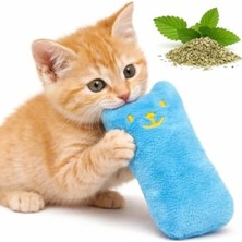 Esplendor Sesli Peluş Kedi Oyuncağı - Mavi Renk ve Dayanıklı