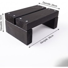 Nest Woodtr Doğal Ahşap Tek Katlı Basamak Tabure Yükseltici 30X25X15CM 1ADET