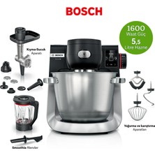Bosch Smoothie Blender + Hamur Yoğurma & Kıyma Yapma 1600WAAT 5,5litre Paslanmaz Çelik Hazne Kıyma Yapma & Hamur Yoğurma Dijital Ekran Preimum Serie 6 Terazili Mikser & Mutfak Şefi