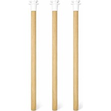 Esplendor Ahşap Kuş Tüneği, 3'lü Tırtıklı Set, 25 cm Boyunda