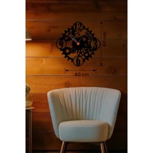 Renas Store Mekanik Dişli Çark Tasarım Ahşap Duvar Saati - 40X40 cm Steampunk Dekor