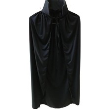 Renas Store Si̇yah Yakalı Pelerin - Vampir Pelerin - Dracula Pelerin 90 cm