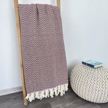 Mircotton Zikzak Desen Dokuma %100 Pamuklu Çok Amaçlı Pike Koltuk Örtüsü 180X230