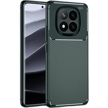Renas Store Redmi Note 14 5g Kılıf Auto Focus Karbon Kapak - Koyu Yeşil