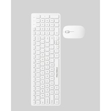 Renas Store USB Alıcılı Kablosuz Klavye Mouse - Geniş Uyumluluk, Sessiz Tuşlar