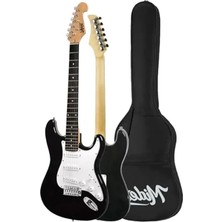 Esplendor Solak Elektro Gitar Seti, Amfi ve Aksesuarlar ile Tam Paket, Beyaz-Siyah
