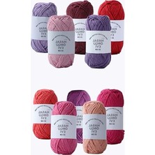 Esplendor Mini Cotton Serisi %100 Pamuk Örgü Ipi, Pembe Tonları, 10 Renk