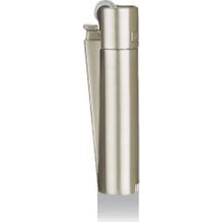 Esplendor Fırçalanmış Gümüş Metal Flin Çakmak, Mikro Baskılı