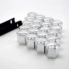 Esplendor Renkli Bijon Kapagi Plastik Gri Renk Altigen 17 mm Bijon Uyumlu 20 Adet -