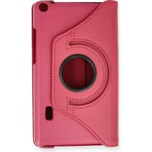 Renas Store Mediapad T3 7 Kılıf 360 Tablet Deri Kılıf - Pembe