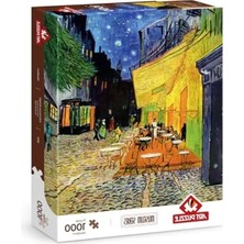 Esplendor Kafe Terasta Gece Temalı 1000 Parça Puzzle, Eğlenceli Zihin Geliştirme