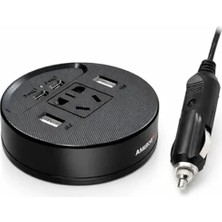 Esplendor 150W Araç Çakmaklık Soket Dönüştürücü, 2 USB ve 1 220V Çıkış