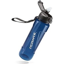 Esplendor 850ML Tritan Su Matarası, Pipetli ve Lacivert Renk