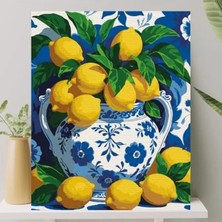 Esplendor Sayılarla Boyama Tuval Seti, 40X50 Cm, Limon Temalı
