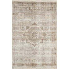 Karmen Halı Matris MI005R Krem Kahve Halı Modern Pamuk Taban Akrilik Tozuaz Salon Yatak Odası Koridor Halısı