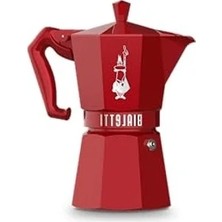 Esplendor 6 Fincan Kapasiteli Ocak Üstü Espresso Pişirici, Kırmızı Renk