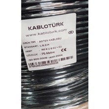 Kablo Türk Tam Bakır H.free Rg6 U6 Cu/cu Anten Kablosu 75 Metre