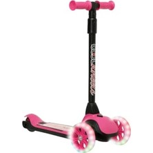 Esplendor Cool Wheels Cortix LED Işıklı 3 Tekerlekli Katlanabilir Çocuk Scooter Pembe Cortıx