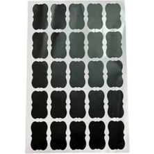 Esplendor Mutfak Baharat Kavanoz Etiketi Seti, 25 Adet, Siyah-Beyaz Tasarım