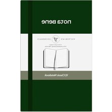 Esplendor Yeşil Sert Kapak Defter 9X14 cm Nota Bene Klasik Tasarım