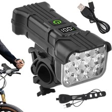 Esplendor Bisiklet Şarjlı 12 LED Fener, Su Geçirmez ve Taşınabilir