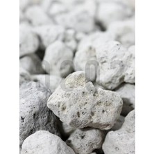 Esplendor Dekoratif Volkanik Beyaz Lav Taşı, 2-4 Cm, 5 Litre