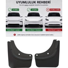 2'li Set Li Parts Tesla Model Y Juniper ve Standart 2025+ Uyumlu Çift Materyallı Premium Çamurluk Paçalık Ön İki Tekerlek 2'li Set