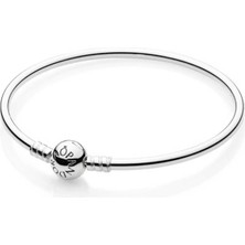 Takantakana Pandora Tarz Gümüş Charm Bileklik Charm Uyumlu Ball Klips Bangle Bileklik Tüm BOYUTLAR17-19-21CM