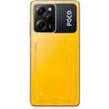 Renas Store Poco X5 5g Kılıf Kart Şeffaf Silikon - Şeffaf