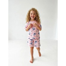 Panfilia %100 Pamuk Kız Çocuk Kısa Kollu Şortlu Yazlık Pijama Takımı