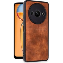 Renas Store Redmi A3 4g Kılıf Aras Deri Kapak - Taba