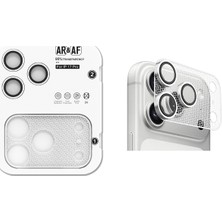 Powerfox iPhone 17 Pro Uyumlu Kamera Koruyucu Ar ve Af Özellikli Metal Çerçeveli 9h Lens Koruma Camı Hd Şeffaf