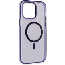 Renas Store Iphone 14 Kılıf Tron Şeffaf Magsafe Kapak - Derin Mor