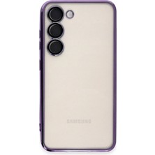 Renas Store Galaxy S23 Kılıf Lensli Silikon - Mor