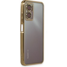 Renas Store Redmi Note 11E Kılıf Lensli Silikon - Gold